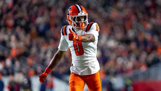 MADISON, WI - November 22, 2025 - Wide Receiver Justin Bowick (#0) during the game between the Wisconsin Badgers and the Illinois Fighting Illini at Camp Randall Stadium in Madison, IL. Photo By Ashley Ray/Fighting Illini