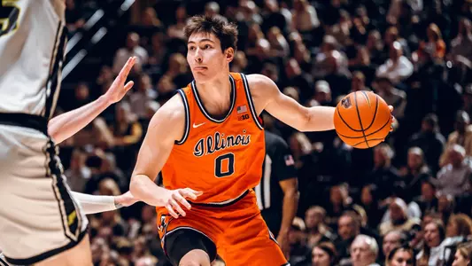 Image Taken At Illinois Fighting Illini vs. Purdue Boilermakers Men’s Basketball Game, Mackey Arena, West Lafayette, IN, Saturday, January 24, 2026. Courtney Bay/Illinois Athletics