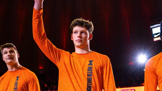 CHAMPAIGN, IL - January 26, 2025 - Photos taken during the game between the Northwestern Wildcats and the Illinois Fighting Illini at State Farm Center in Champaign, IL. (Photo By Aaron Quinn/Illinois Athletics)