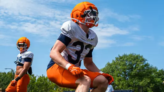 CHAMPAIGN, ILL. - August 12, 2025 - Photo taken during Fall Camp practice of Illinois Fighting Illini Football at Smith Center Practice Fields. (Photo by /Illinois Athletics)