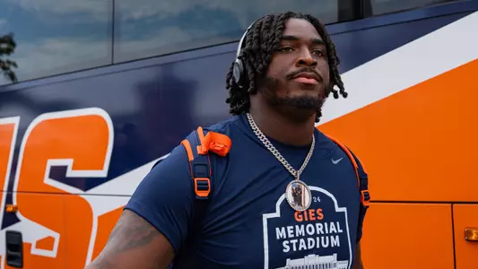 CHAMPAIGN, IL - September 13, 2025 - Offensive Lineman Zafir Stewart (#79) before the game between the Western Michigan Broncos and the Illinois Fighting Illini at Memorial Stadium in Champaign, IL. Photo By Quinten Truitt/Fighting Illini