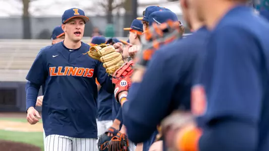 CHAMPAIGN, IL - February 17, 2026 - Infielder Jack Zebig (#2) during the game between the Butler Bulldogs and the Illinois Fighting Illini at Illinois Field in Champaign, IL. Photo By Ashley Ray/Fighting Illini