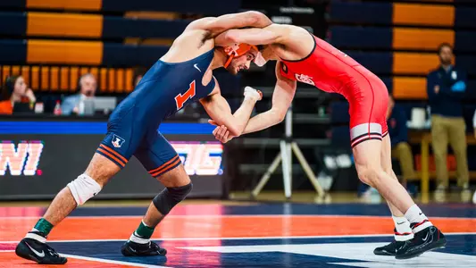 CHAMPAIGN, IL- January 10, 2025 - Photos taken during the dual between the Ohio State Buckeyes and the Illinois Fighting Illini at Huff Hall in Champaign, Illinois (Photo By Kevin Snyder/Illinois Athletics)
