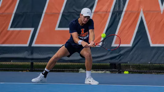 CHAMPAIGN, IL - October 06, 2025 - Sasha Colleu during the tournament matches at the UTR / PTT at the Illinois Fighting Illini Atkins Tennis Center in Champaign, IL. Photo By Quinten A Truitt