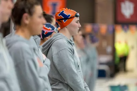 CHAMPAIGN, IL - January 16, 2026 - Martina Cibulkova during the meet between the Nebraska Cornhuskers and the Iowa Hawkeyes and the Illinois Fighting Illini at the Arc Pool in Champaign, IL. Photo By Ashley Ray/Fighting Illini