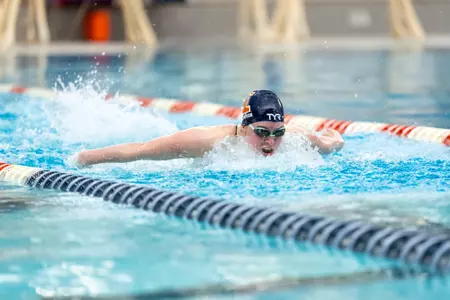 CHAMPAIGN, IL - January 16, 2026 - Marin McAndrew during the meet between the Nebraska Cornhuskers and the Iowa Hawkeyes and the Illinois Fighting Illini at the Arc Pool in Champaign, IL. Photo By Ashley Ray/Fighting Illini