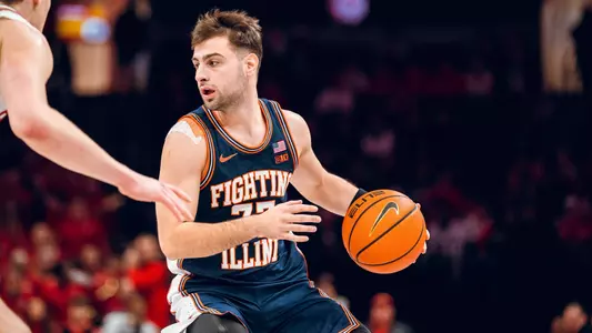 Image Taken At Illinois Fighting Illini vs. Ohio State Buckeyes Men’s Basketball Game, Value City Arena, Columbus, OH, Tuesday, December 9, 2025. Courtney Bay/Illinois Athletics
