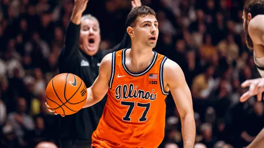 Image Taken At Illinois Fighting Illini vs. Purdue Boilermakers Men’s Basketball Game, Mackey Arena, West Lafayette, IN, Saturday, January 24, 2026. Courtney Bay/Illinois Athletics