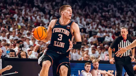Image Taken At Illinois Fighting Illini vs. Washington Huskies Men’s Basketball Game, State Farm Center, University of Illinois, Champaign, IL, Thursday, January 29, 2026. Courtney Bay/Illinois Athletics
