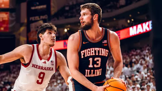 Image Taken At Illinois Fighting Illini vs. Washington Huskies Men’s Basketball Game, State Farm Center, University of Illinois, Champaign, IL, Thursday, January 29, 2026. Courtney Bay/Illinois Athletics