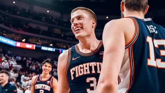 Image Taken At Illinois Fighting Illini vs. Washington Huskies Men’s Basketball Game, State Farm Center, University of Illinois, Champaign, IL, Thursday, January 29, 2026. Courtney Bay/Illinois Athletics