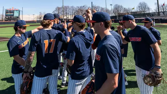 CHAMPAIGN, IL - March 21, 2026 - The Fighting Illini during the game between the Rutgers Scarlet Knights and the Illinois Fighting Illini at Illinois Field in Champaign, IL. Photo By Knox Mynatt/Fighting Illini