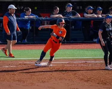 URBANA, IL - April 22, 2025 - Photo taken during the game between the DePaul Blue Demons and the Illinois Fighting Illini at Eichelberger Field in Urbana, IL. (Photo By Quinten Truitt/Illinois Athletics)