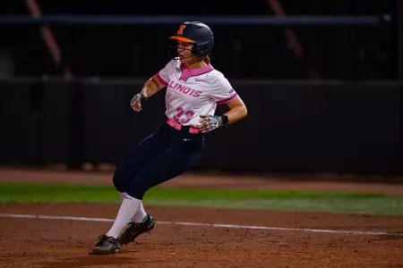 CHAMPAIGN, IL - October 01, 2025 - Infielder Ady Kiddy (#33) during the game between the Danville Jaguars and the Illinois Fighting Illini at Eichelberger Field in Champaign, IL. Photo By Quinten Truitt