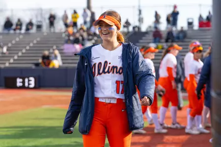 CHAMPAIGN, IL - March 14, 2026 - Left-Handed Pitcher Abby Sabalaskey (#17) during the game between the Iowa Hawkeyes and the Illinois Fighting Illini at Eichelberger Field in Champaign, IL. Photo By Ashley Ray/Fighting Illini