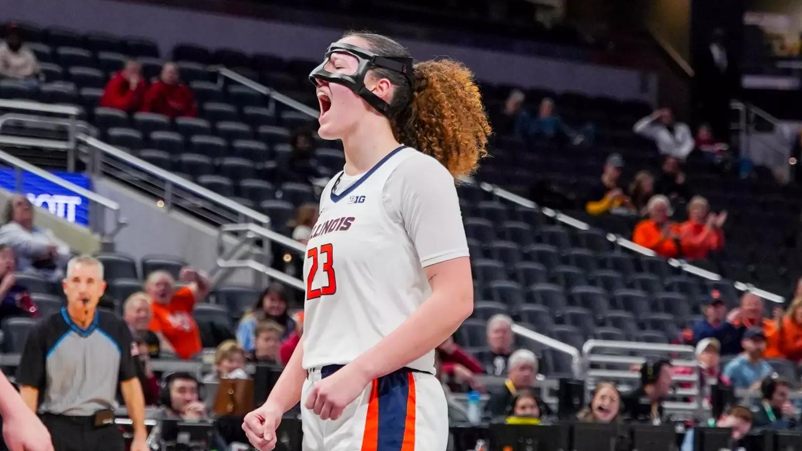 March 04, 2026 - The Big Ten Tournament game between the Wisconsin Badgers and the Illinois Fighting Illini at State Farm Center in Champaign, IL. Photo By Fighting Illini
