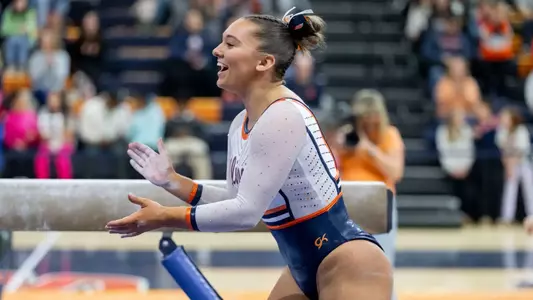 CHAMPAIGN, IL - February 01, 2026 - Alea Byrne during the meet between the Maryland Terrapins and the Illinois Fighting Illini at Huff Hall in Champaign, IL. Photo By Ashley Ray/Fighting Illini
