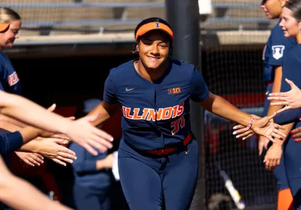 CHAMPAIGN, IL - October 12, 2025 - Infielder Micaela Booth (#31) during the Alumni Game at Eichelberger Field in Champaign, IL. Photo By Ashley Ray/Fighting Illini