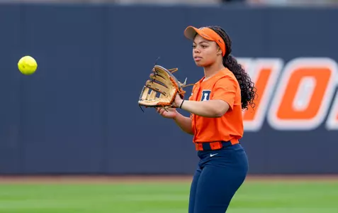 CHAMPAIGN, IL - March 31, 2026 - Outfielder Fae Cornish (#23) during the game between the Illinois State Redbirds and the Illinois Fighting Illini at Eichelberger Field in Champaign, IL. Photo By Ashley Ray/Fighting Illini