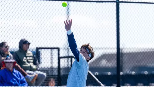 CHAMPAIGN, IL - April 05, 2026 - Gabriel Debru during the match between the Purdue Boilermakers and the Illinois Fighting Illini at Atkins Tennis Center in Champaign, IL. Photo By Knox Mynatt/Fighting Illini