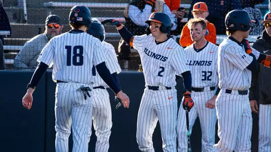 CHAMPAIGN, IL - April 18, 2026 - Infielder Jack Zebig (#2) during the game between the Oregon Ducks and the Illinois Fighting Illini at Illinois Field in Champaign, IL. Photo By Lucas Sun