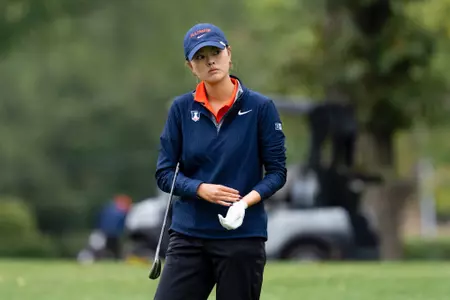 MEDINAH, IL - October 07, 2025 - Erica Lee during the Illini Women's Invitational at the Medinah Country Club in Medinah, IL. Photo By Ashley Ray/Fighting Illini