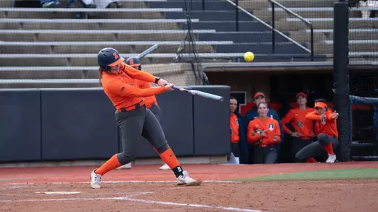 Eileen Donahue swings at the plate