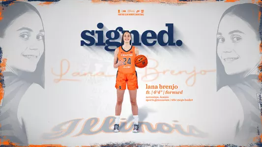 Lana Brenjo signed Illinois WBB 2026-27 graphic