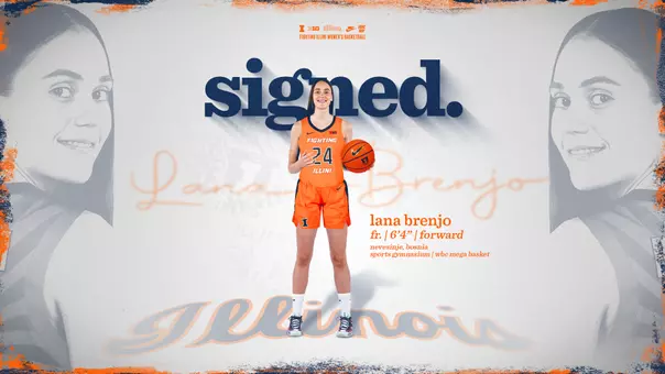 Lana Brenjo signed Illinois WBB 2026-27 graphic