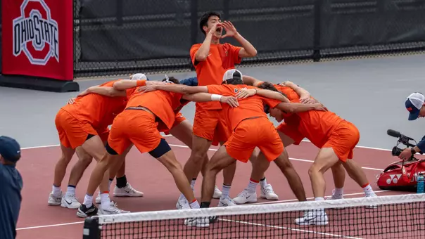 ILLINI MTEN - NCAA Super Regional at Ohio State - huddle