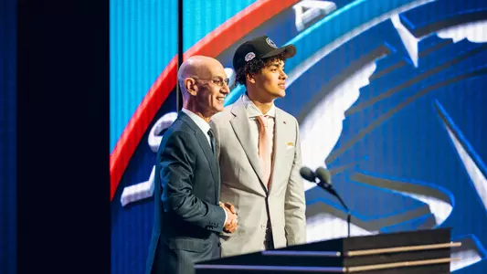 Image Taken At 2026 NBA Draft, Barclays Center, Brooklyn, NY, Tuesday, June 23, 2026. Courtney Bay/Illinois Athletics
