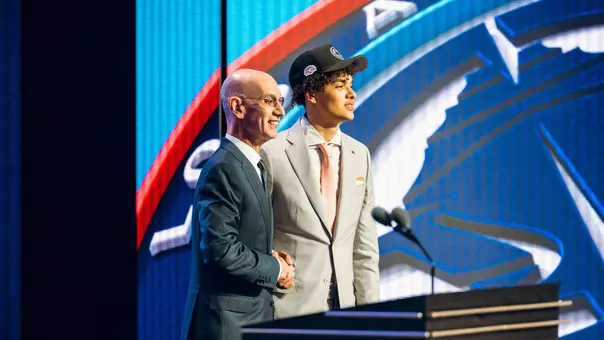 Image Taken At 2026 NBA Draft, Barclays Center, Brooklyn, NY, Tuesday, June 23, 2026. Courtney Bay/Illinois Athletics