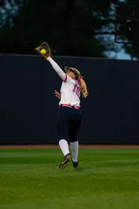 CHAMPAIGN, IL - October 01, 2025 - Outfielder Ella Cady (#16) during the game between the Danville Jaguars and the Illinois Fighting Illini at Eichelberger Field in Champaign, IL. Photo By Quinten Truitt