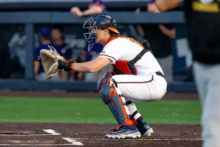 CHAMPAIGN, IL - March 10, 2026 - Outfielder / Catcher Luke Landrus (#18) during the game between the Western Illinois Leathernecks and the Illinois Fighting Illini at Illinois Field in Champaign, IL. Photo By Ashley Ray/Fighting Illini
