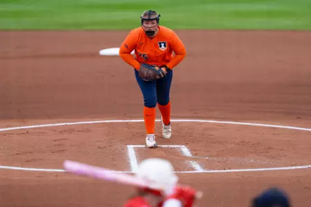 CHAMPAIGN, IL - March 31, 2026 - Right-Handed Pitcher Danika Frazier (#25) during the game between the Illinois State Redbirds and the Illinois Fighting Illini at Eichelberger Field in Champaign, IL. Photo By Ashley Ray/Fighting Illini
