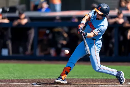 CHAMPAIGN, IL - May 10, 2026 - Infielder Jack Zebig (#2) during the game between the Northwestern Wildcats and the Illinois Fighting Illini at Illinois Field in Champaign, IL. Photo By Ashley Ray/Fighting Illini