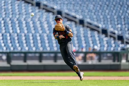 OMAHA, NE - May 20, 2026 - Infielder J.R. Nelson (#31) during the Big Ten Tournament game between the Purdue Boilermakers and the Illinois Fighting Illini at Charles Schwab Field in Omaha, NE. Photo By Ashley Ray/Fighting Illini