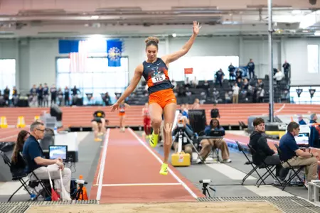 INDIANAPOLIS, IN - February 26, 2026 - Heptathlete Melissa Wullschleger during the Big Ten Championship at Fall Creek Pavilion in Indianapolis, IN. Photo By Nick Tomanalli/Fighting Illini