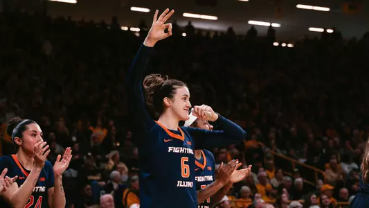IOWA CITY, IA - February 26, 2026 - Photos taken during the away game between the Iowa Hawkeyes and the Illinois Fighting Illini in Iowa City, IA. (Photo By Madison Dabrowski/Illinois Athletics)