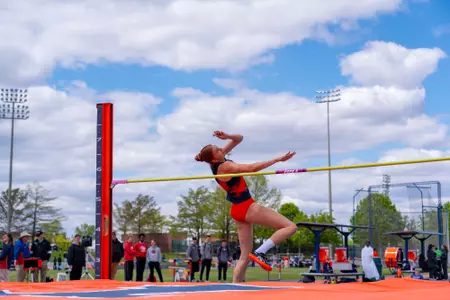 CHAMPAIGN, IL - May 02, 2026 - Jumper Emma Haeggblom during Gary Wieneke Memorial Meet at Demirjian Park in Champaign, IL. Photo By Ryan Shepardson/Fighting Illini