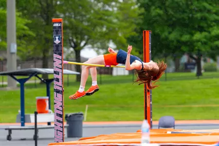 CHAMPAIGN, IL - May 08, 2026 - Jumper Siun Quinn during the Illini Tune Up at Demirjian Park in Champaign, IL. Photo By Ashley Ray/Fighting Illini