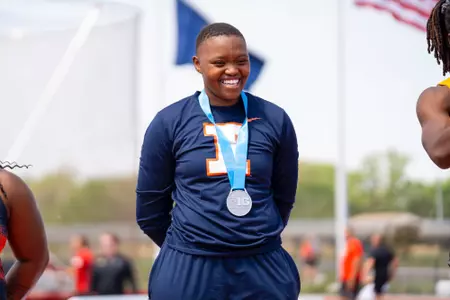 May 15, 2026 - Thrower Phethisang Makhethe during Big Ten Outdoor Championships at Nebraska Outdoor Track in Lincoln, NE. Photo By Nick Tomanelli/Fighting Illini