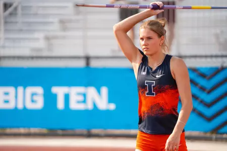 May 15, 2026 - Heptathlete Jane Roosimagi during Big Ten Outdoor Championships at Nebraska Outdoor Track in Lincoln, NE. Photo By Nick Tomanelli/Fighting Illini