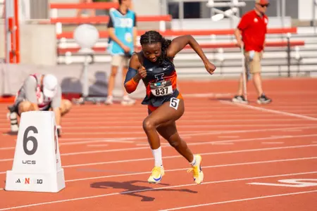 May 15, 2026 - Sprinter Ashley Oliver during Big Ten Outdoor Championships at Nebraska Outdoor Track in Lincoln, NE. Photo By Nick Tomanelli/Fighting Illini