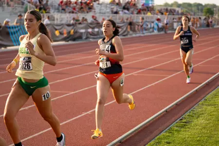 May 15, 2026 - Distance Runner Mireya Bugeja during Big Ten Outdoor Championships at Nebraska Outdoor Track in Lincoln, NE. Photo By Nick Tomanelli/Fighting Illini
