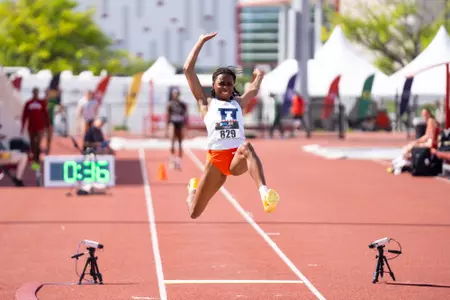 May 16, 2026 - Heptathlete Meagan Humphries during Big Ten Outdoor Championships at Nebraska Outdoor Track in Lincoln, NE. Photo By Nick Tomanelli/Fighting Illini