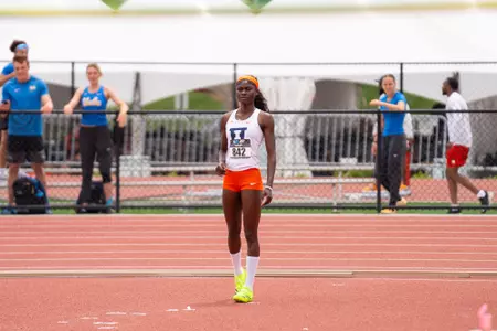 May 16, 2026 - Jumper Rose Yeboah during Big Ten Outdoor Championships at Nebraska Outdoor Track in Lincoln, NE. Photo By Nick Tomanelli/Fighting Illini