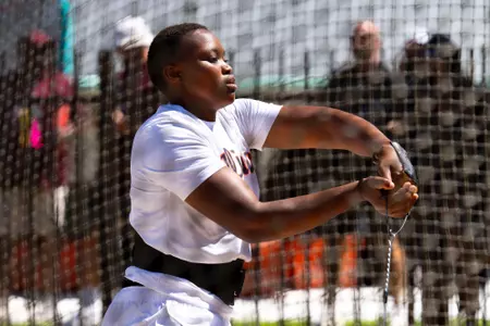 EUGENE, OR - June 11, 2026 - Thrower Phethisang Makhethe during the NCAA Outdoor National Championship at Hayward Field in Eugene, OR. Photo By Ashley Ray/Fighting Illini