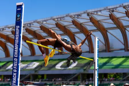 EUGENE, OR - June 12, 2026 - Heptathlete Meagan Humphries during the NCAA Outdoor National Championship at Hayward Field in Eugene, OR. Photo By Ashley Ray/Fighting Illini
