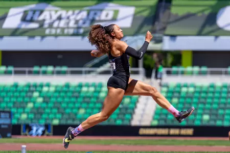EUGENE, OR - June 12, 2026 - Heptathlete JaiCieonna Gero-Holt during the NCAA Outdoor National Championship at Hayward Field in Eugene, OR. Photo By Ashley Ray/Fighting Illini